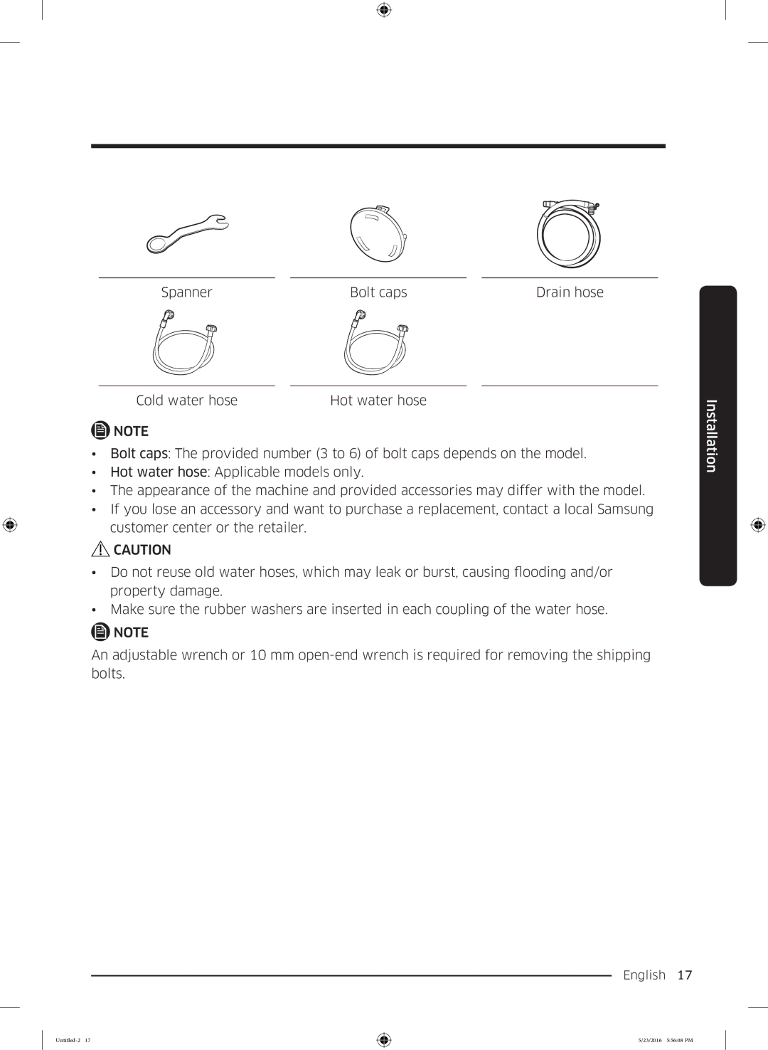 Samsung WD18J7810KG/YL manual English 17  